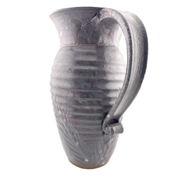 Artist Signed Studio Pottery Wheat Motif Vase - Image 3