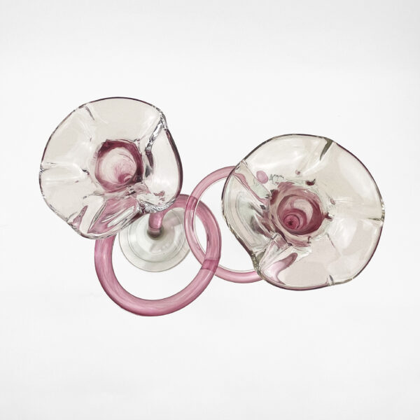 Michael Hudson art glass Intertwining Candlesticks - Image 4