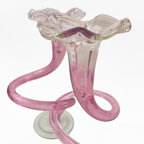 Michael Hudson art glass Intertwining Candlesticks - Image 7